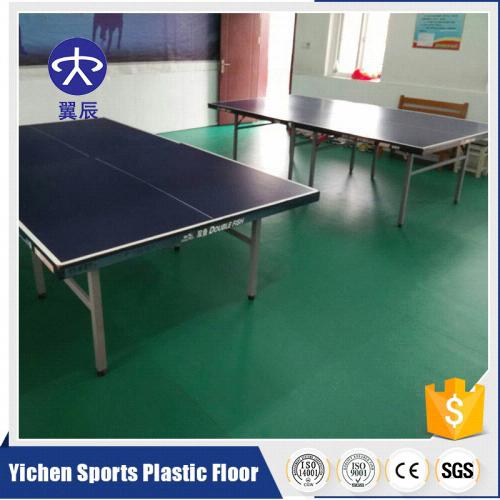 乒乓球室PVC運(yùn)動地板，乒乓球PVC塑膠地板效果
